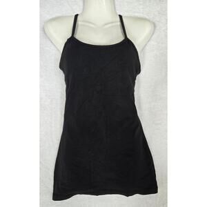 Lululemon Power Y Tank Womens Size 2 Black Racerback Built In Support